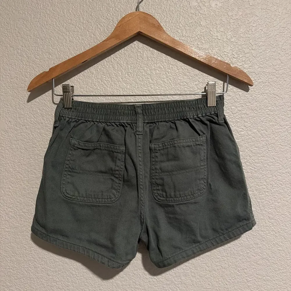 Old Navy Girls Jean Shorts Boho Festival Cowgirl Country Olive Green Cotton L